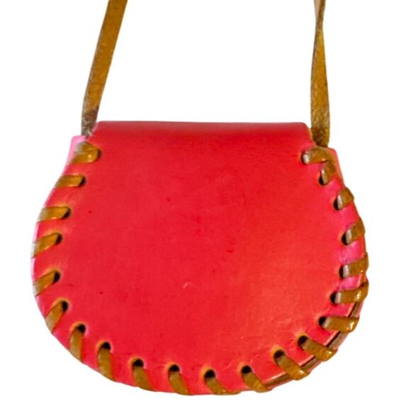 Tiny Leather Crossbody Purse – Girls Mini / Pill Purse - Picture 3 of 4